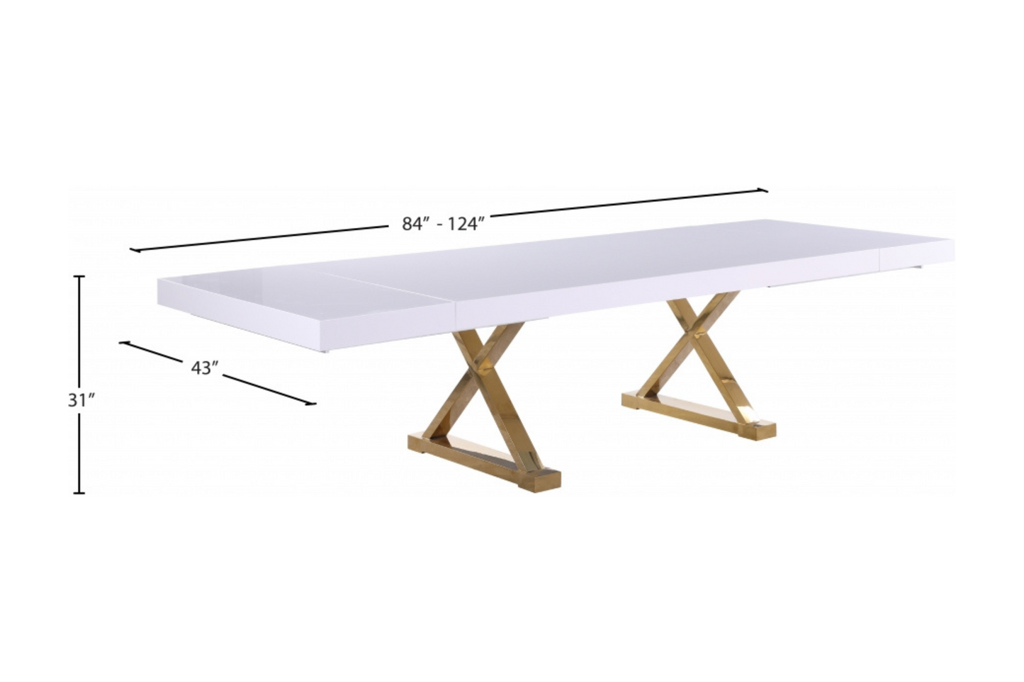 Excel Extendable 2 Leaf Dining Table SKU: 994-T