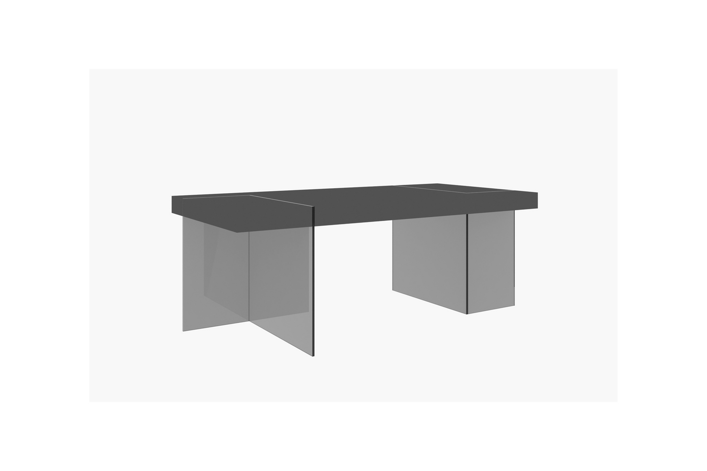 Grey Cloud Modern Dining Table in High Gloss SKU: 176971-G
