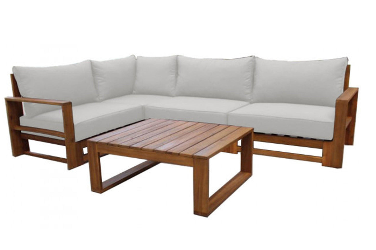 Lyford Cay 5 PC Modular Sectional w/off-white cushions 619-1266-NAT - Venini Furniture