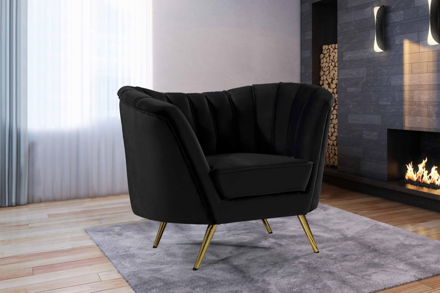 Margo Velvet Chair SKU: 622-C - Venini Furniture