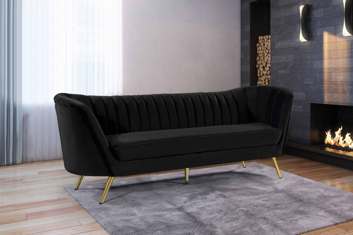 Margo Velvet Sofa SKU: 622-S - Venini Furniture
