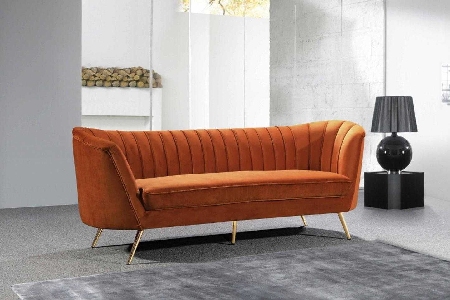 Margo Velvet Sofa SKU: 622-S - Venini Furniture