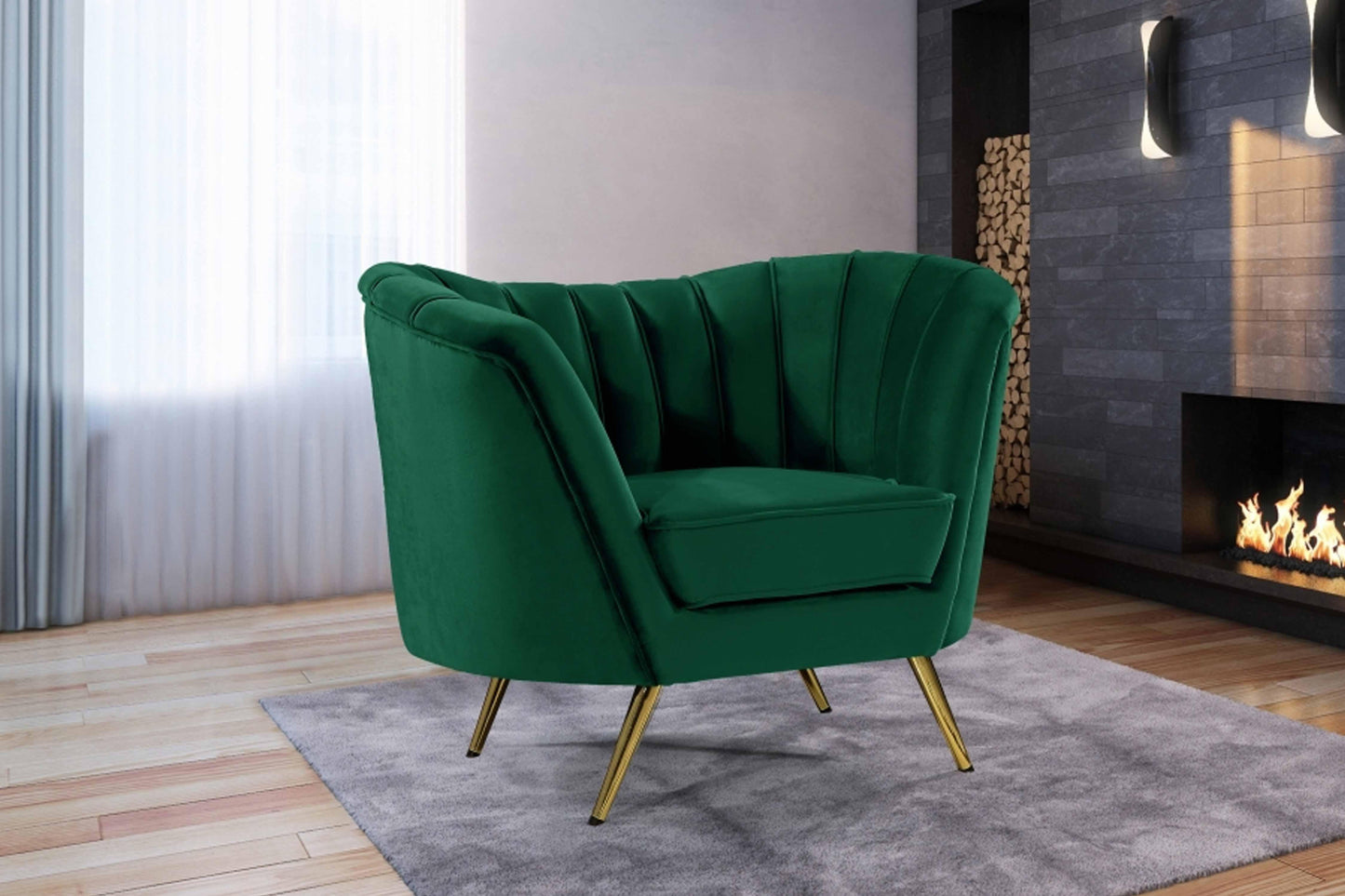 Margo Velvet Chair SKU: 622-C - Venini Furniture