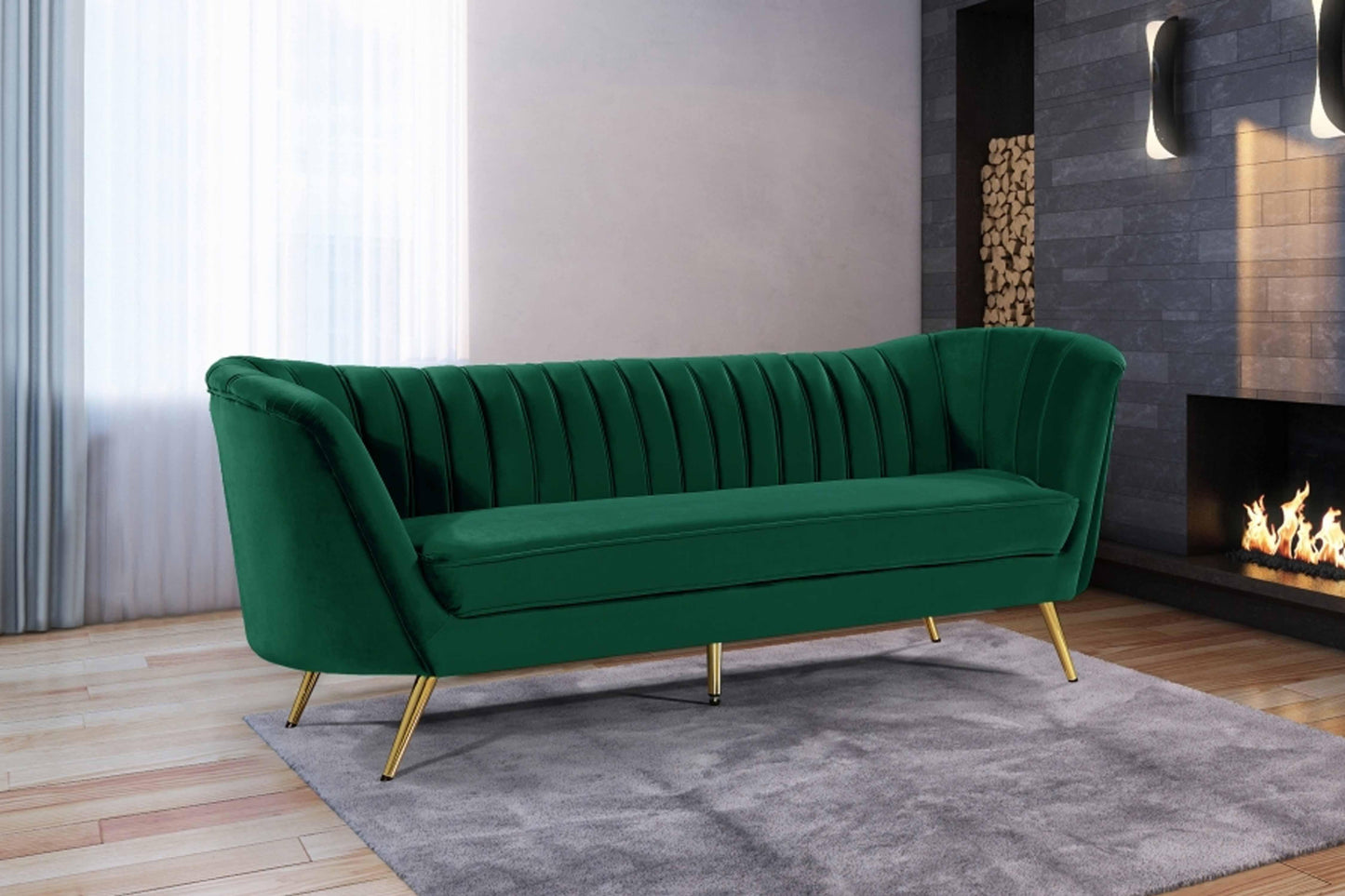 Margo Velvet Sofa SKU: 622-S - Venini Furniture