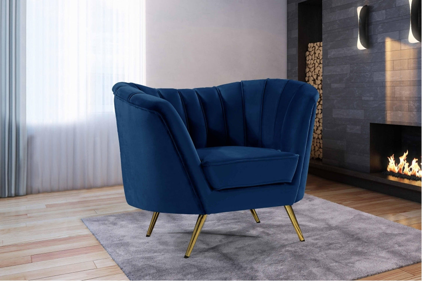 Margo Velvet Chair SKU: 622-C - Venini Furniture