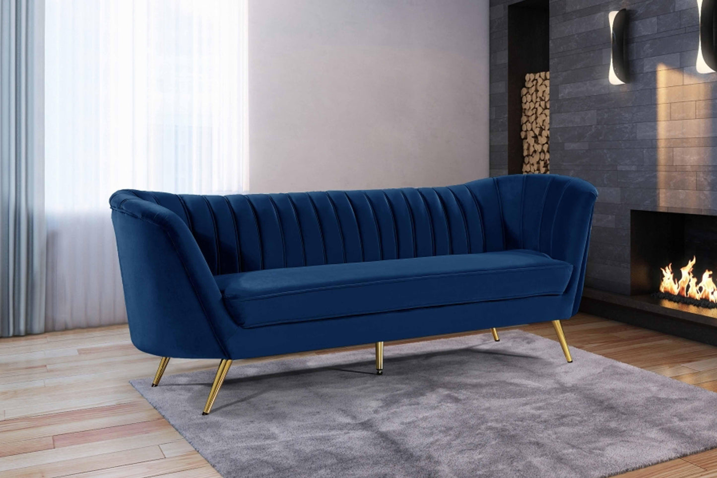 Margo Velvet Sofa SKU: 622-S - Venini Furniture