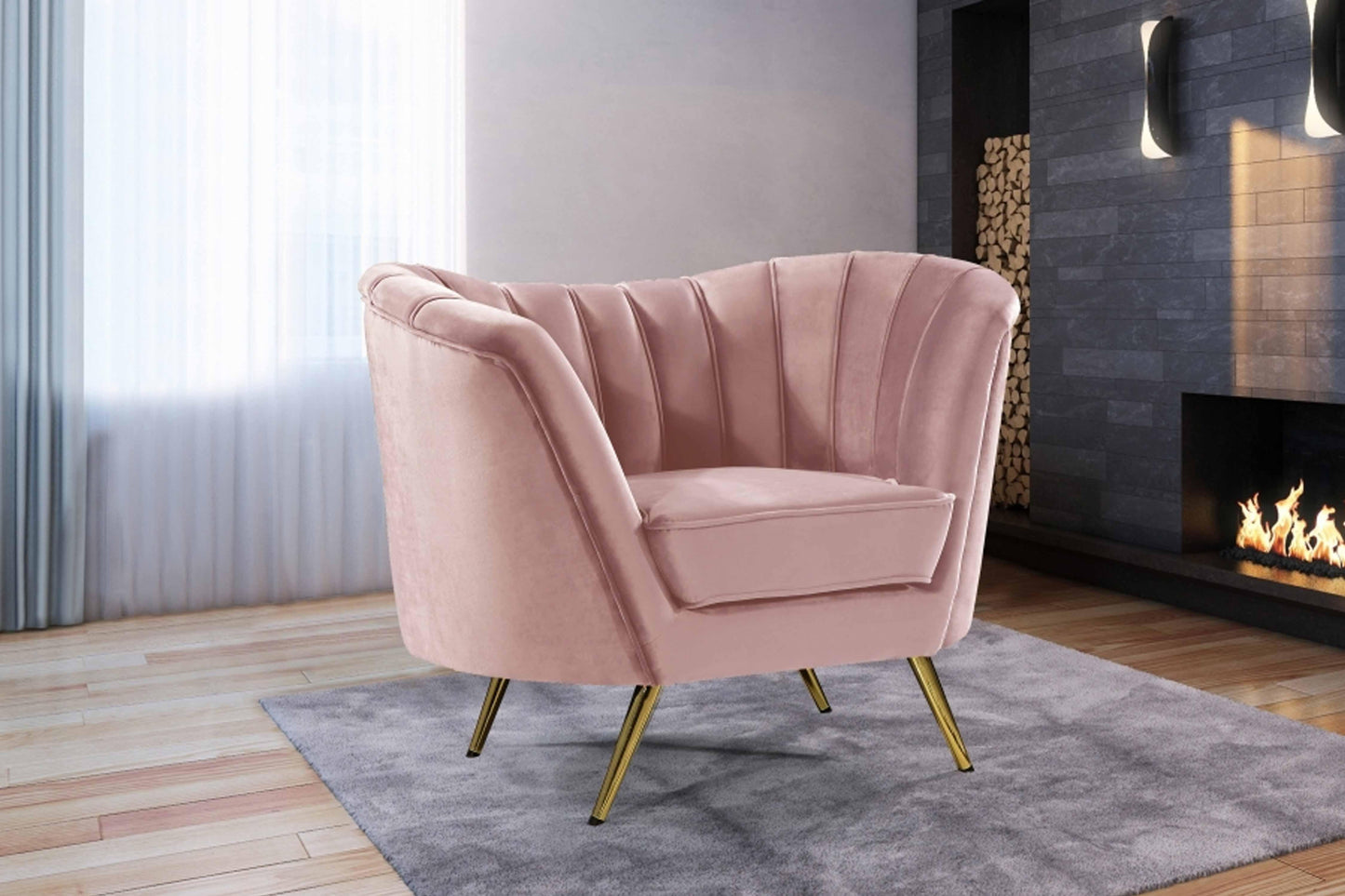 Margo Velvet Chair SKU: 622-C - Venini Furniture
