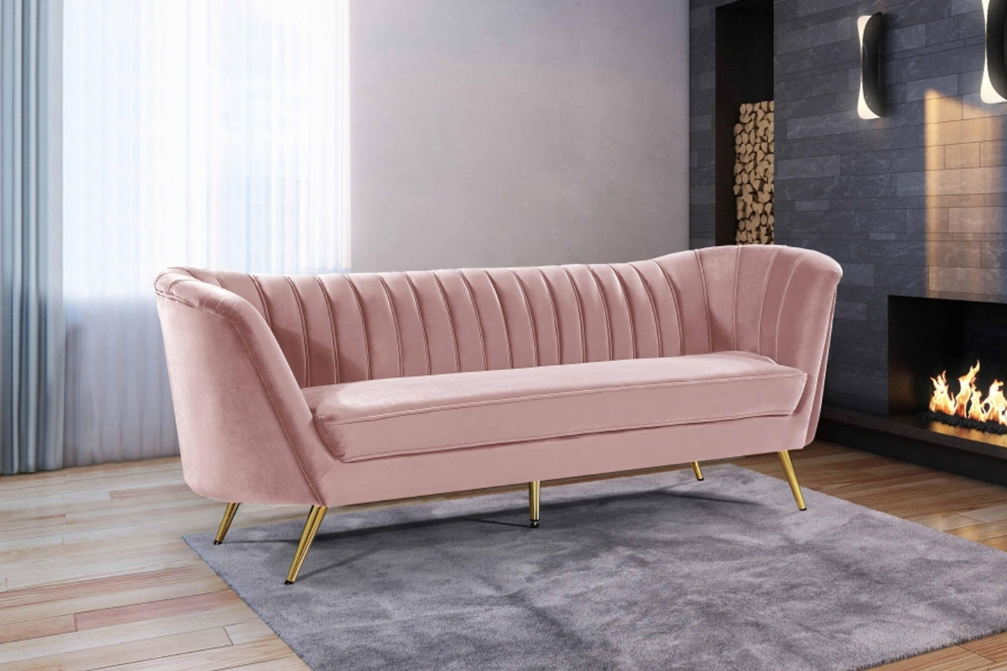 Margo Velvet Sofa SKU: 622-S - Venini Furniture