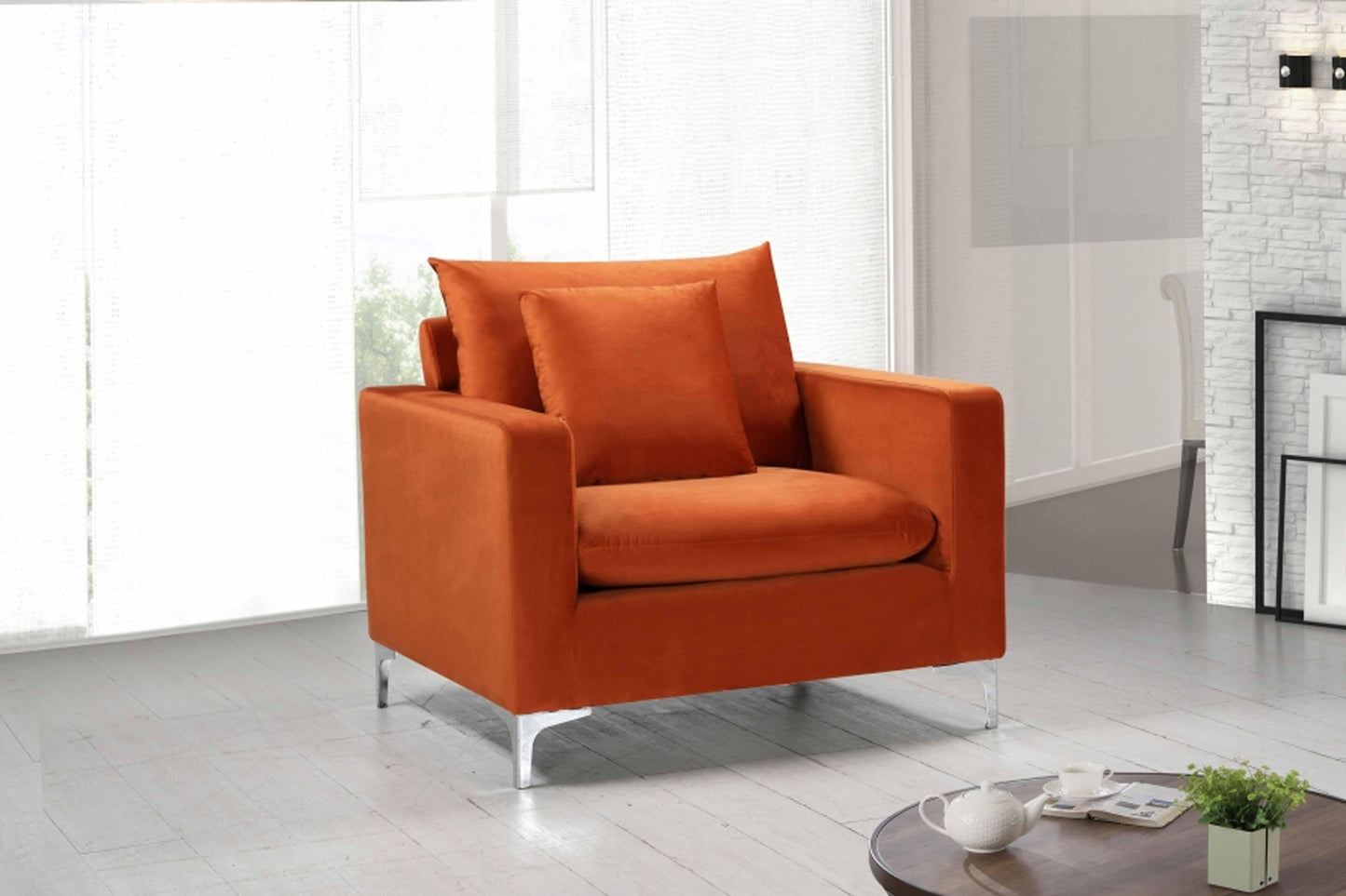 Naomi Velvet Chair SKU: 633-C - Venini Furniture