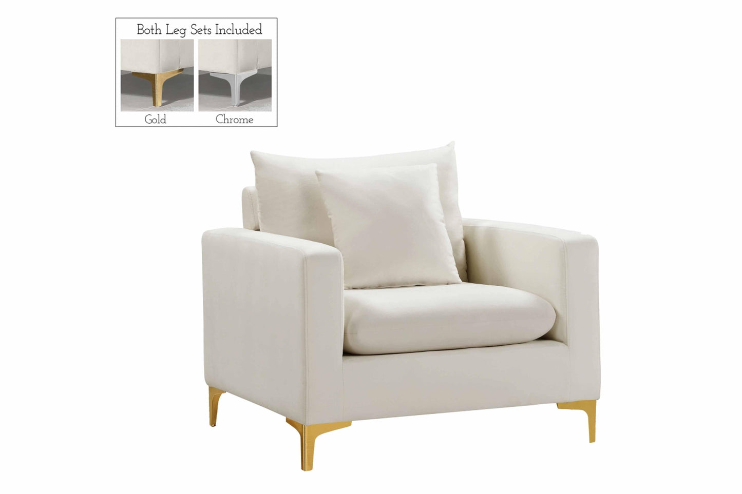 Naomi Velvet Chair SKU: 633-C - Venini Furniture