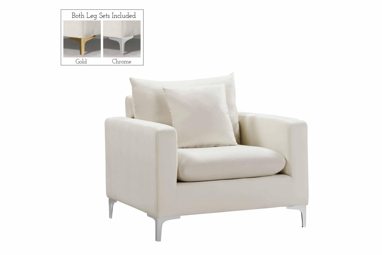 Naomi Velvet Chair SKU: 633-C - Venini Furniture