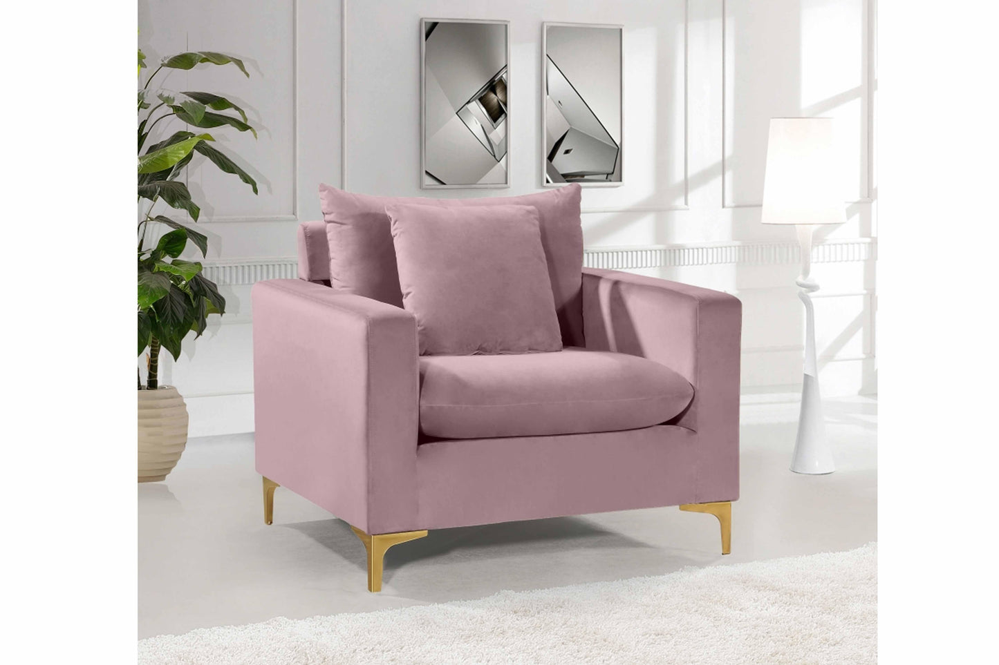 Naomi Velvet Chair SKU: 633-C - Venini Furniture