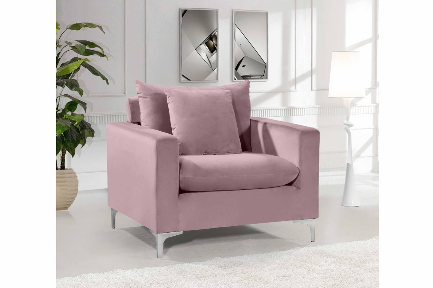 Naomi Velvet Chair SKU: 633-C - Venini Furniture