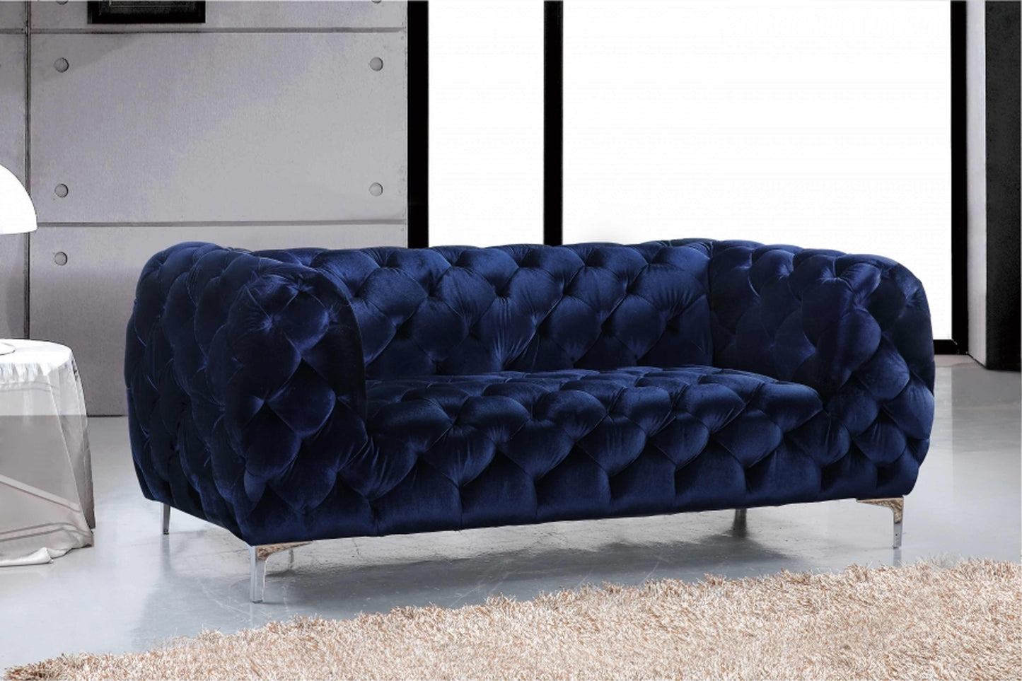 Mercer Velvet Loveseat SKU: 646-L - Venini Furniture