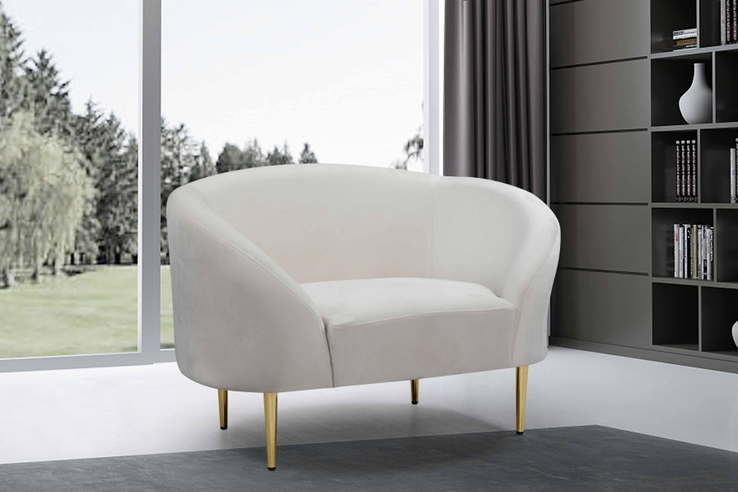 Ritz Velvet Chair SKU: 659-C - Venini Furniture