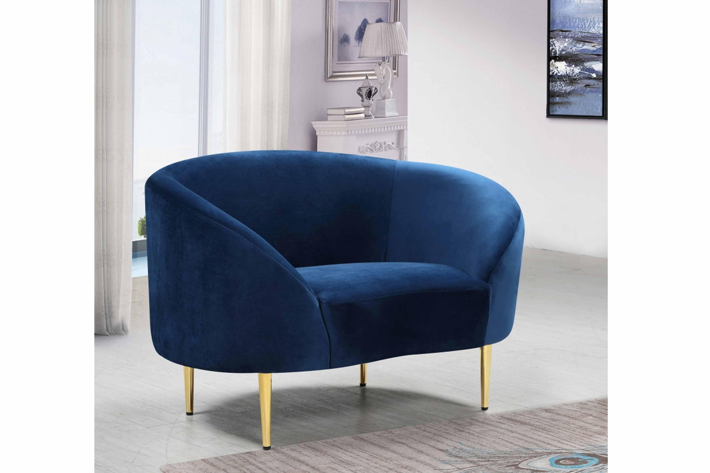Ritz Velvet Chair SKU: 659-C - Venini Furniture