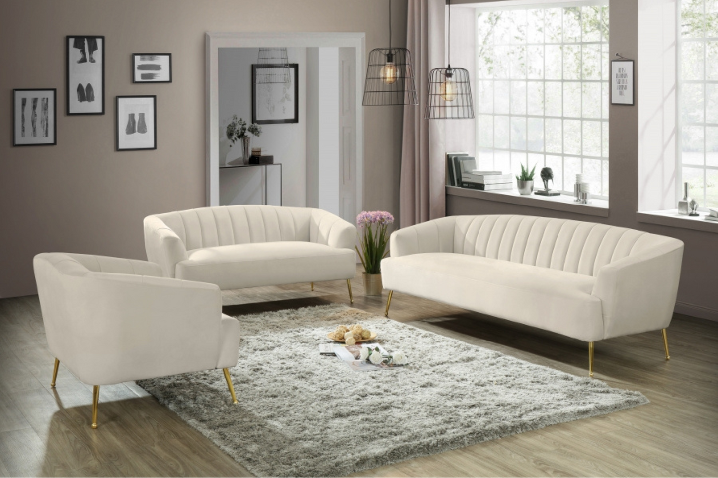 Tori Velvet Loveseat SKU: 657-L