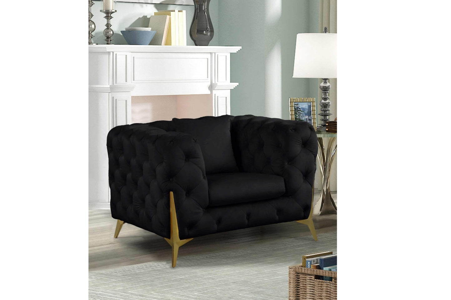 Kingdom Velvet Chair SKU: 695-C - Venini Furniture