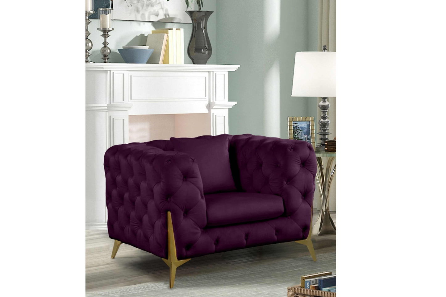Kingdom Velvet Chair SKU: 695-C - Venini Furniture