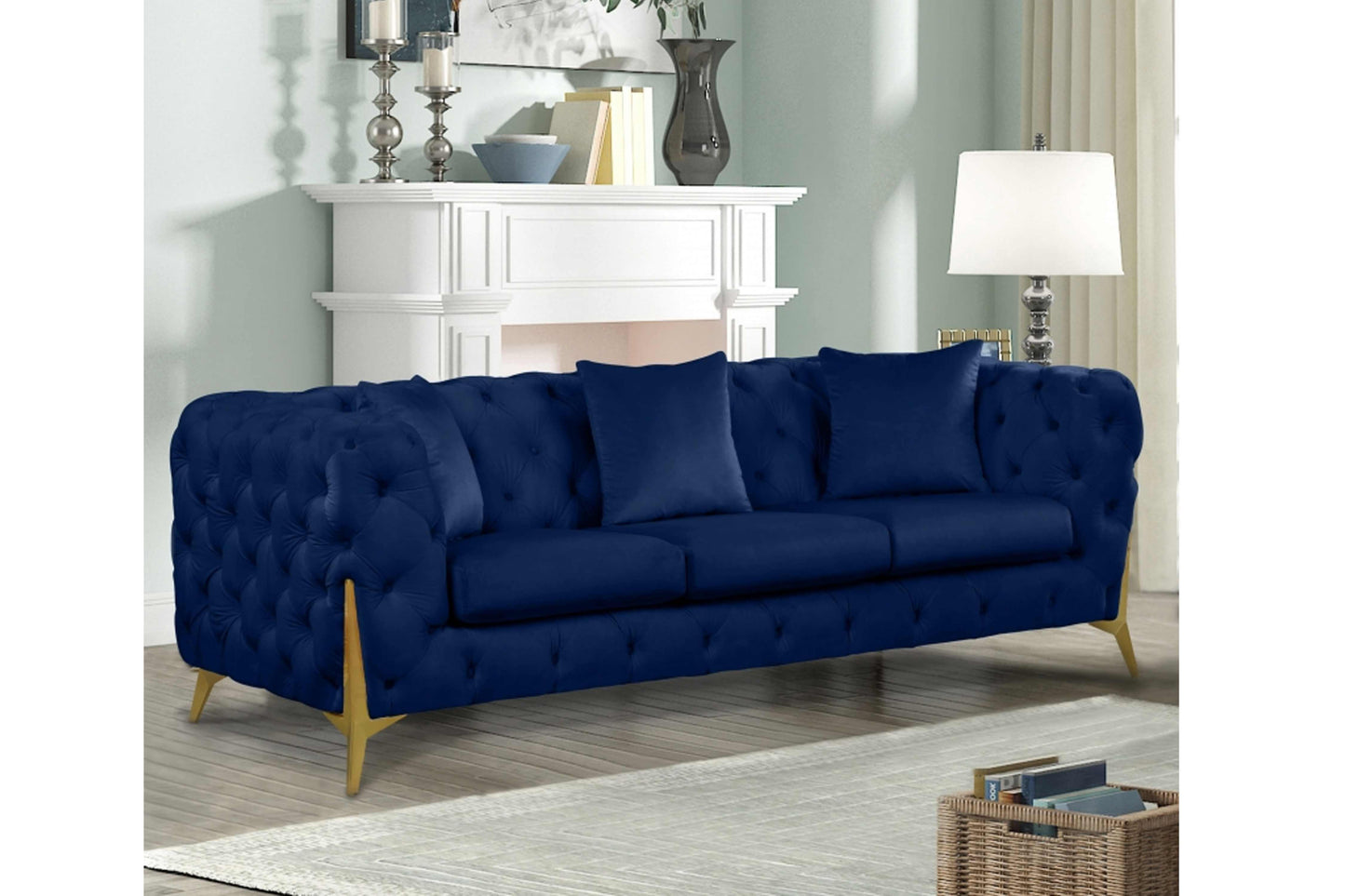 Kingdom Velvet Sofa SKU: 695-S - Venini Furniture