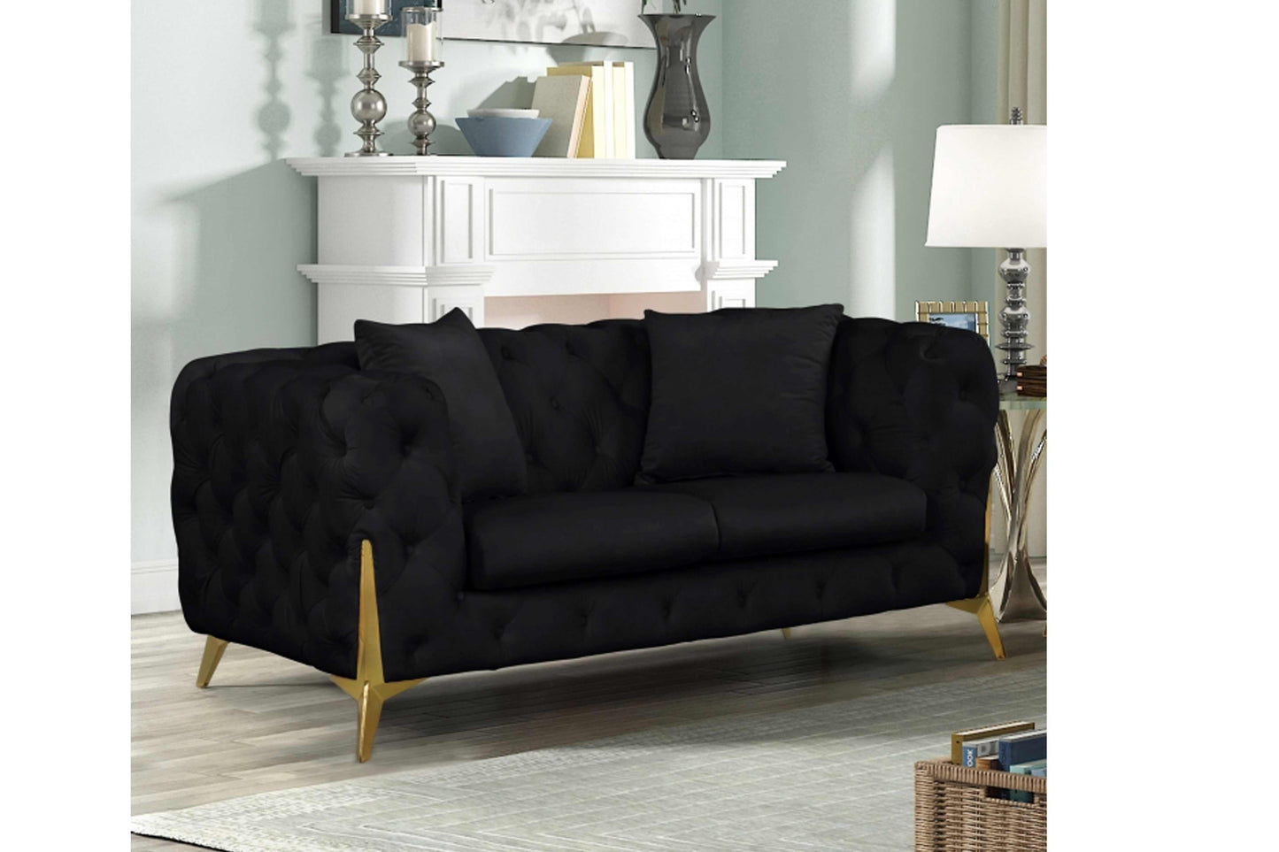 Kingdom Velvet Loveseat SKU: 695-L - Venini Furniture