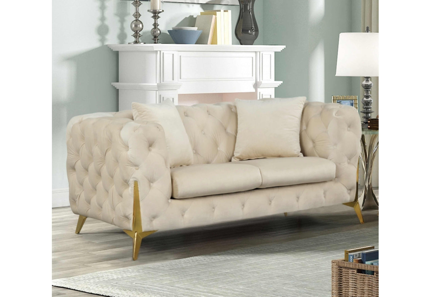 Kingdom Velvet Loveseat SKU: 695-L - Venini Furniture