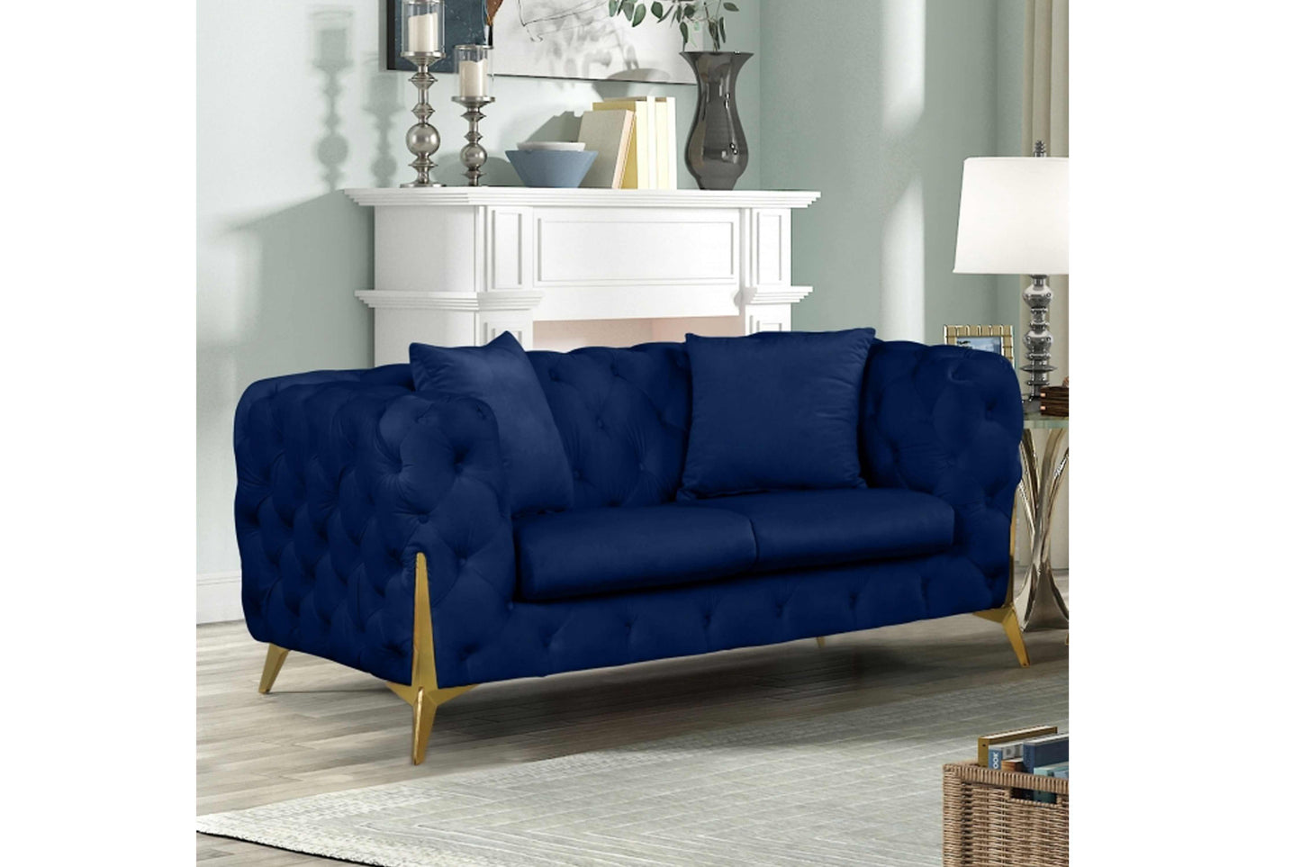 Kingdom Velvet Loveseat SKU: 695-L - Venini Furniture
