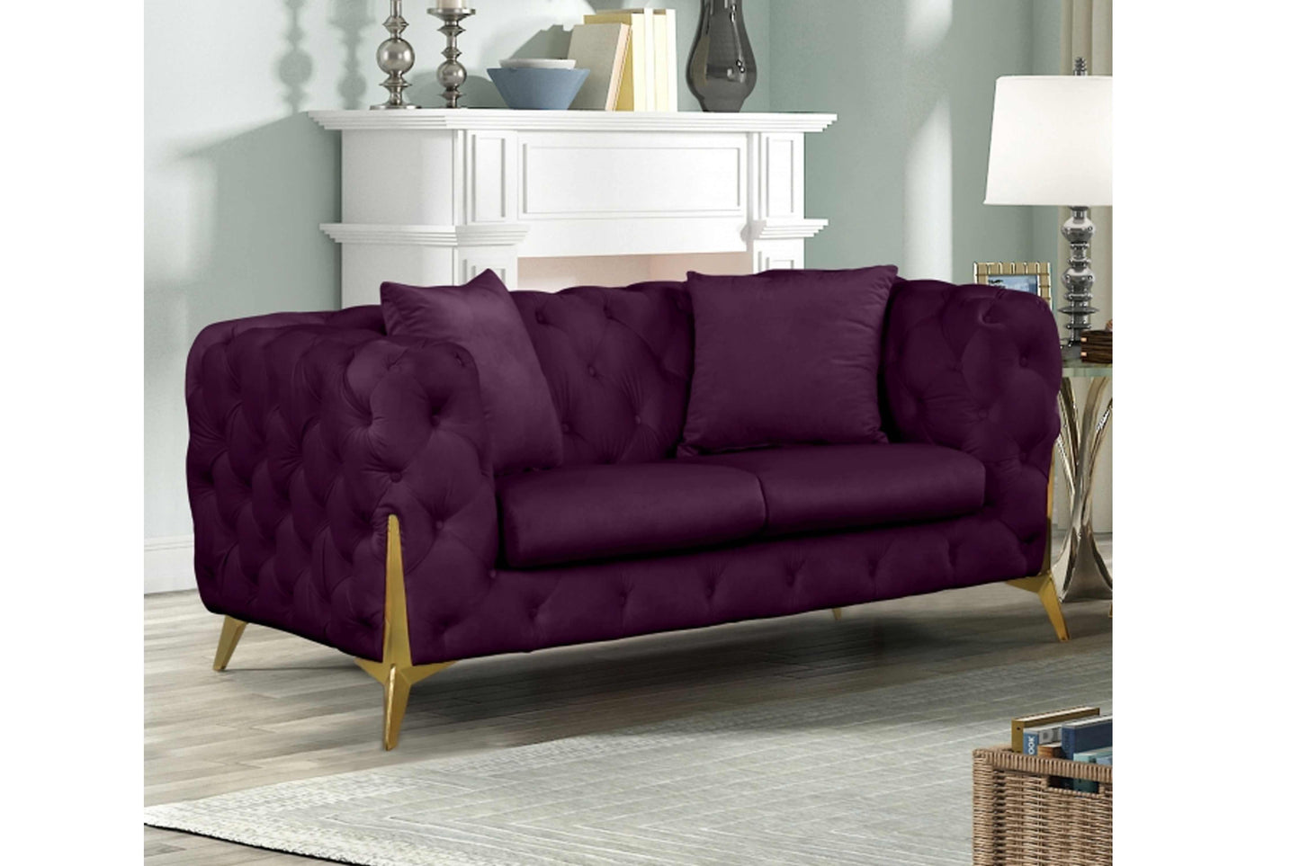 Kingdom Velvet Loveseat SKU: 695-L - Venini Furniture