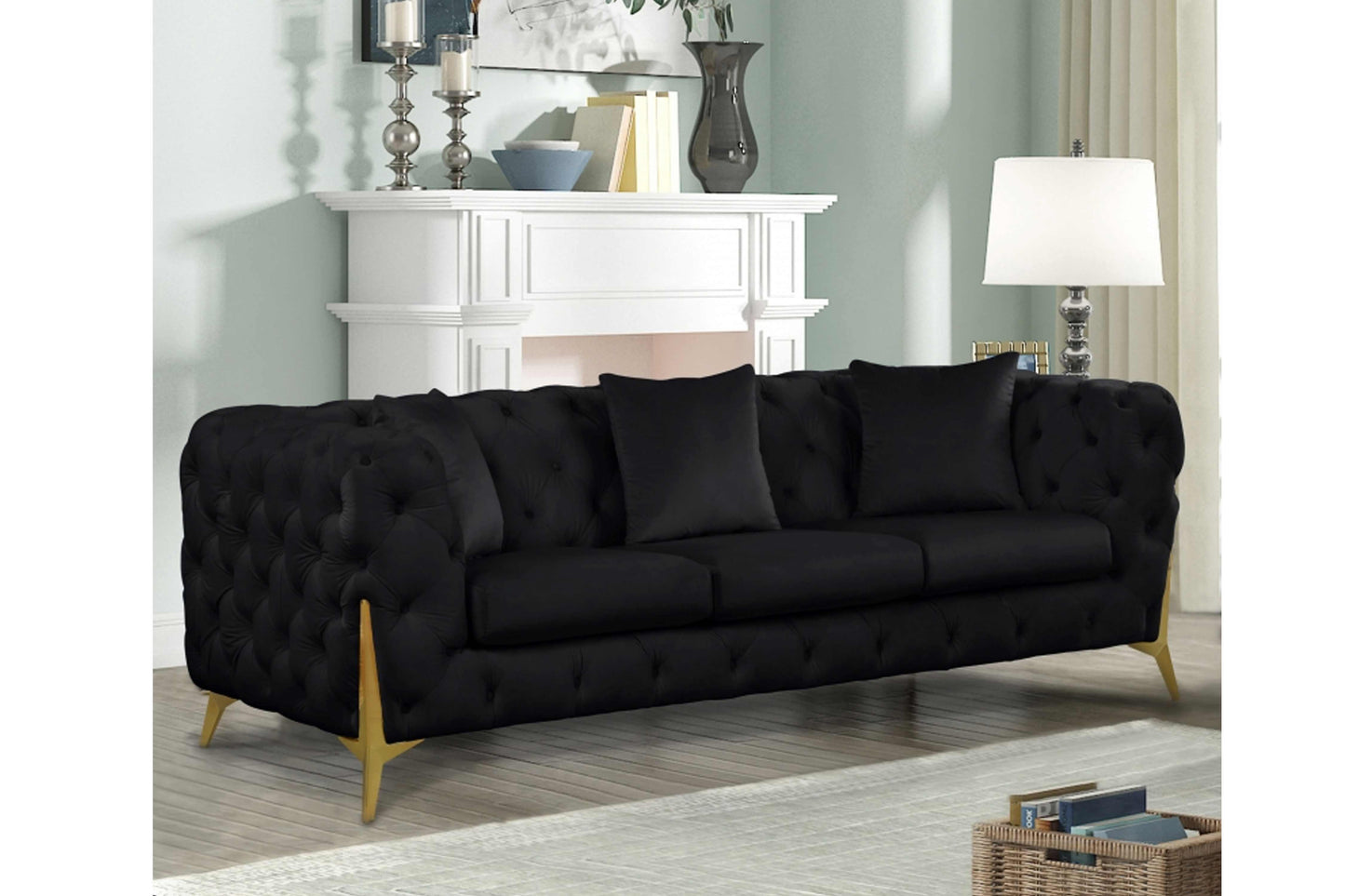 Kingdom Velvet Sofa SKU: 695-S - Venini Furniture