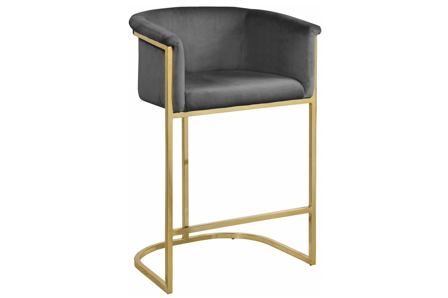 Donatella Velvet Counter Stool SKU: 700-C - Venini Furniture
