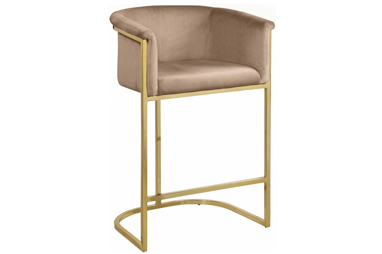 Donatella Velvet Counter Stool SKU: 700-C - Venini Furniture