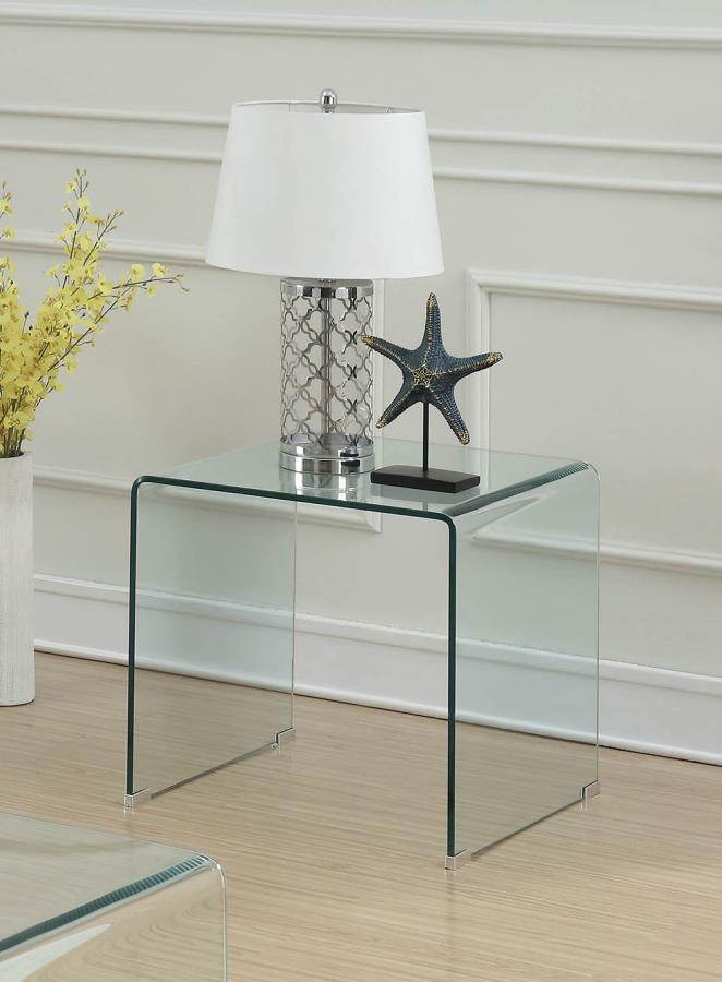 Contemporary Clear End Table Model 705327 - Venini Furniture