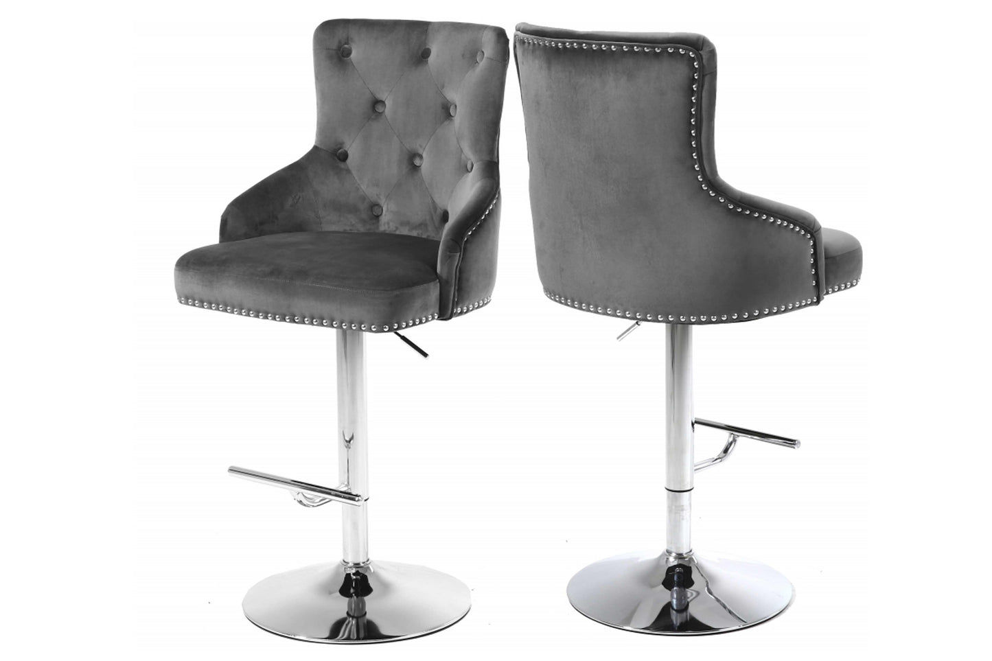 Claude Velvet Adjustable Bar | Counter Stool SKU: 713 - Venini Furniture