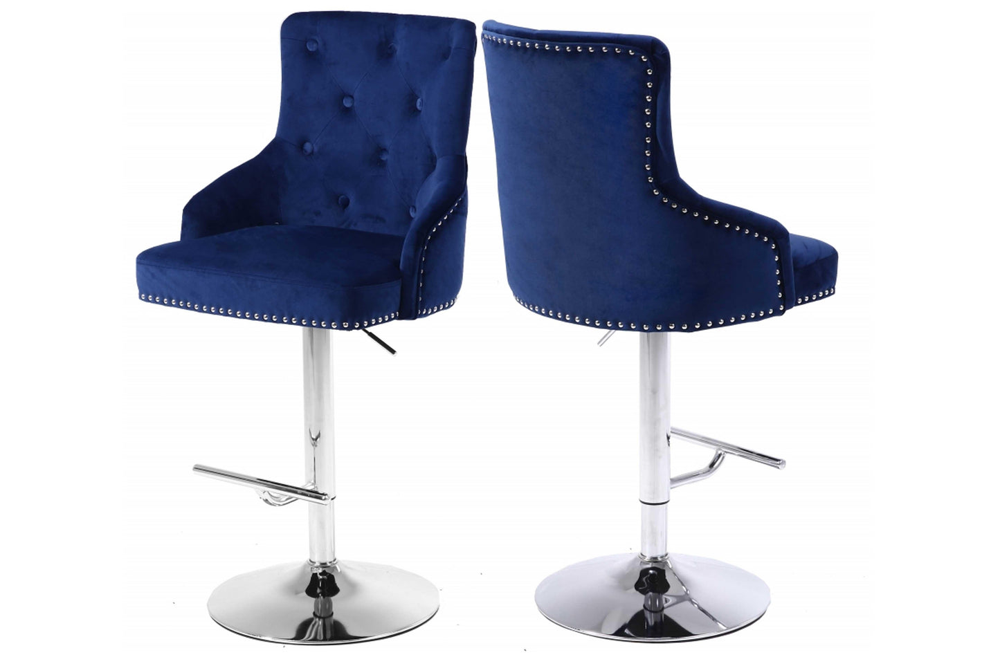 Claude Velvet Adjustable Bar | Counter Stool SKU: 713 - Venini Furniture