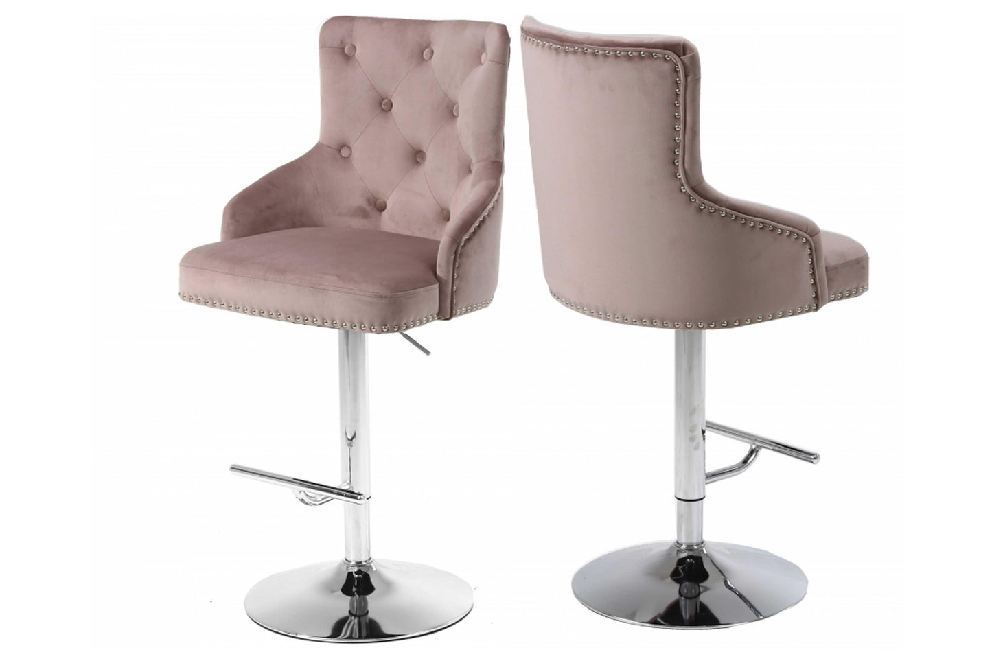 Claude Velvet Adjustable Bar | Counter Stool SKU: 713 - Venini Furniture