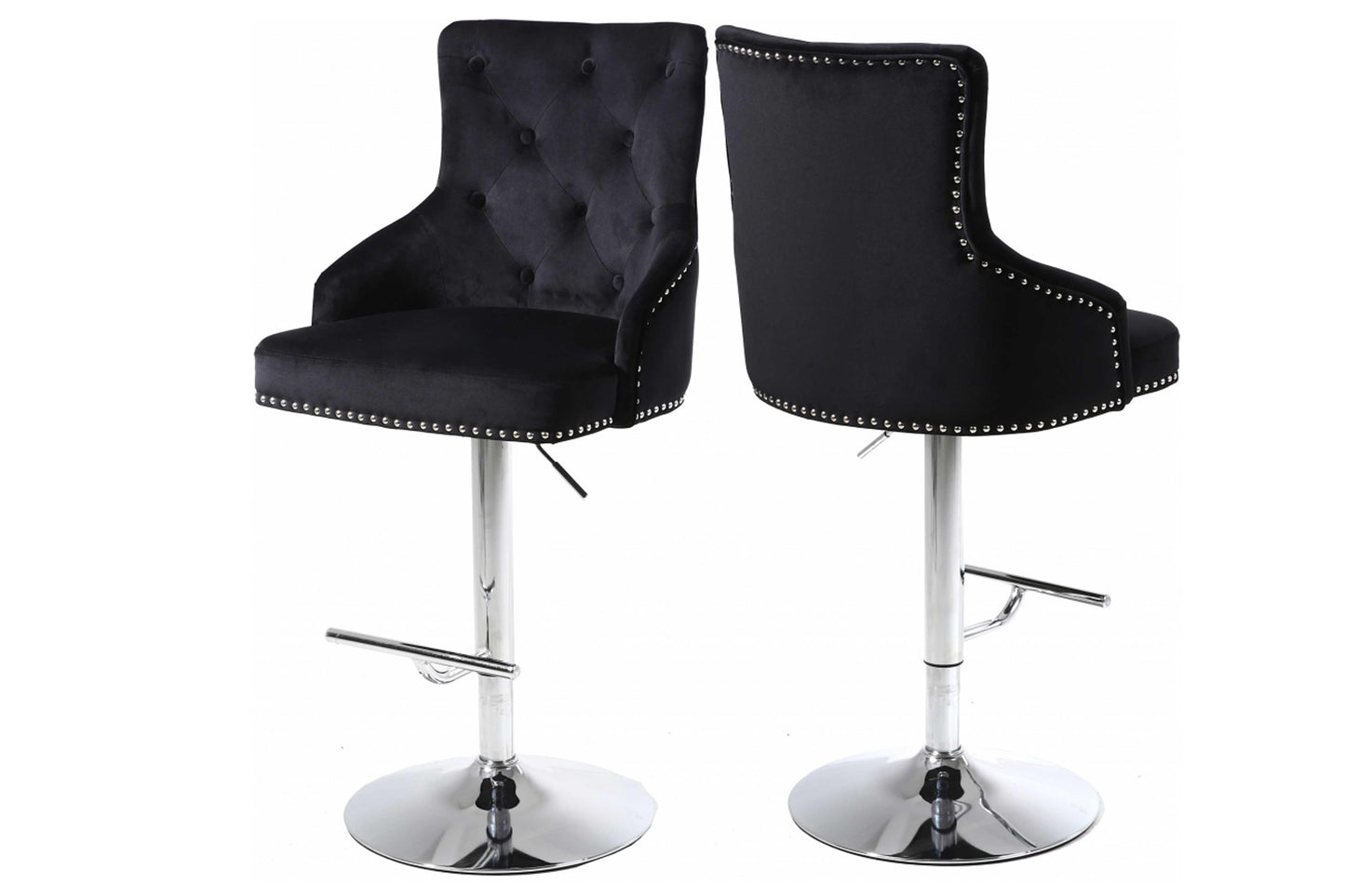 Claude Velvet Adjustable Bar | Counter Stool SKU: 713 - Venini Furniture