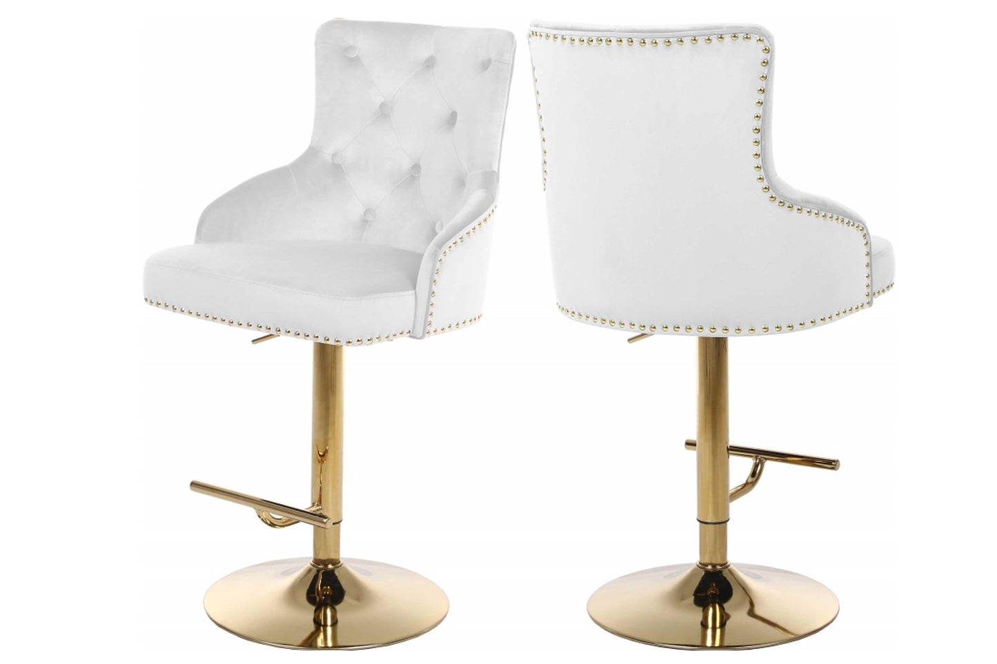 Claude Velvet Adjustable Bar | Counter Stool SKU: 713 - Venini Furniture
