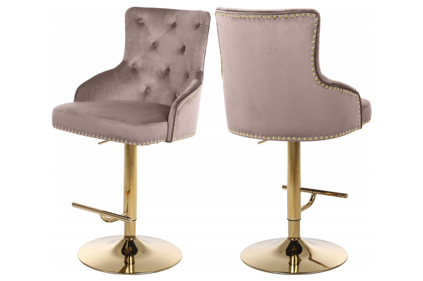 Claude Velvet Adjustable Bar | Counter Stool SKU: 713 - Venini Furniture