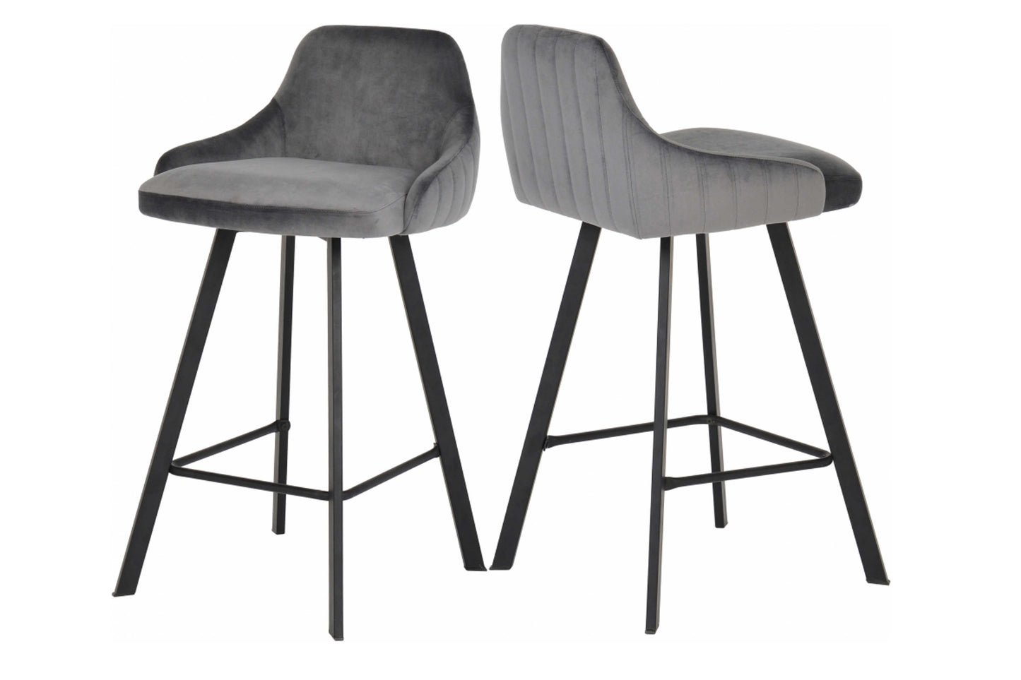 Viviene Velvet Counter Stool SKU: 761 - Venini Furniture