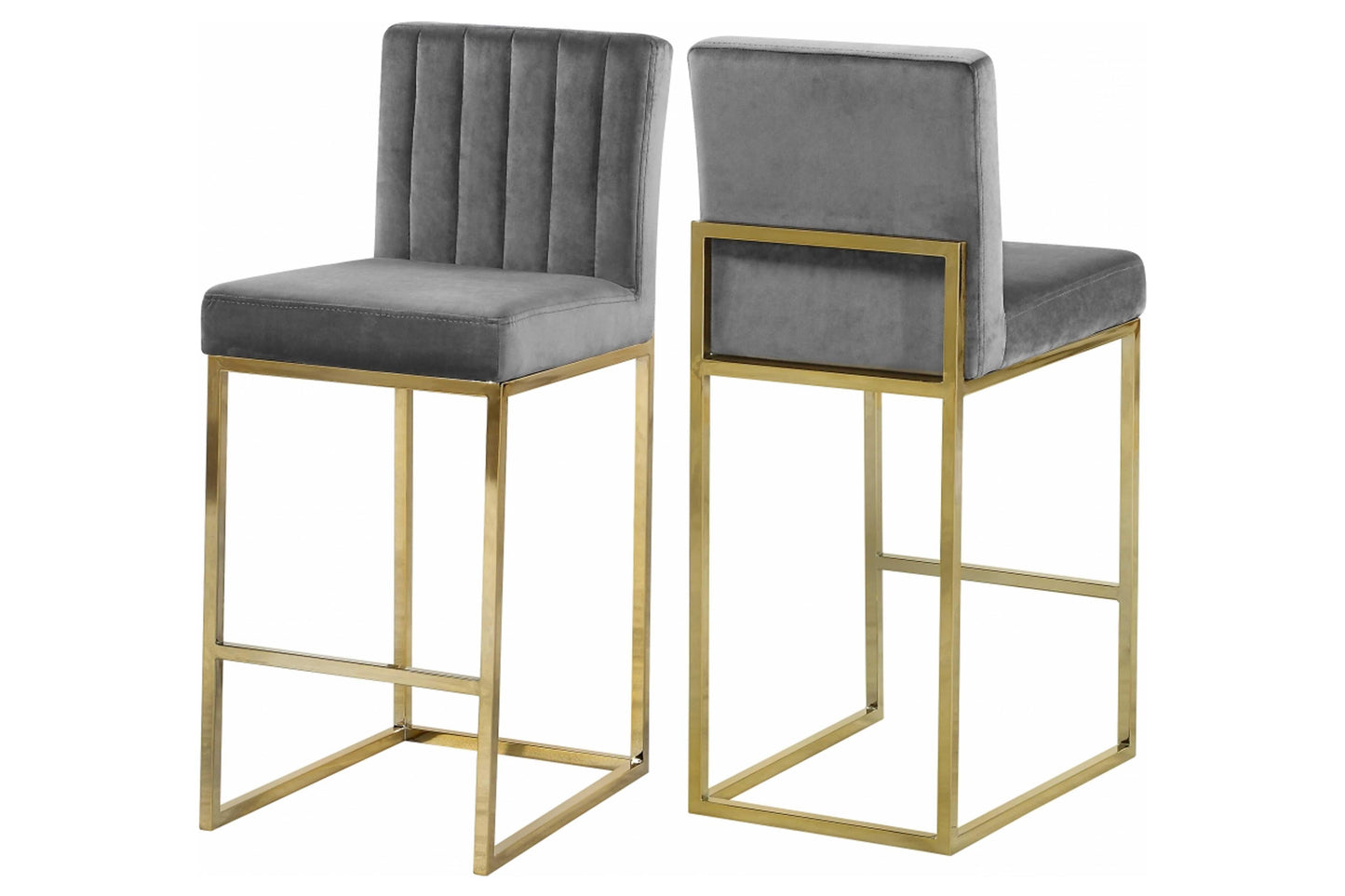 Giselle Velvet Counter Stool SKU: 781-782 - Venini Furniture