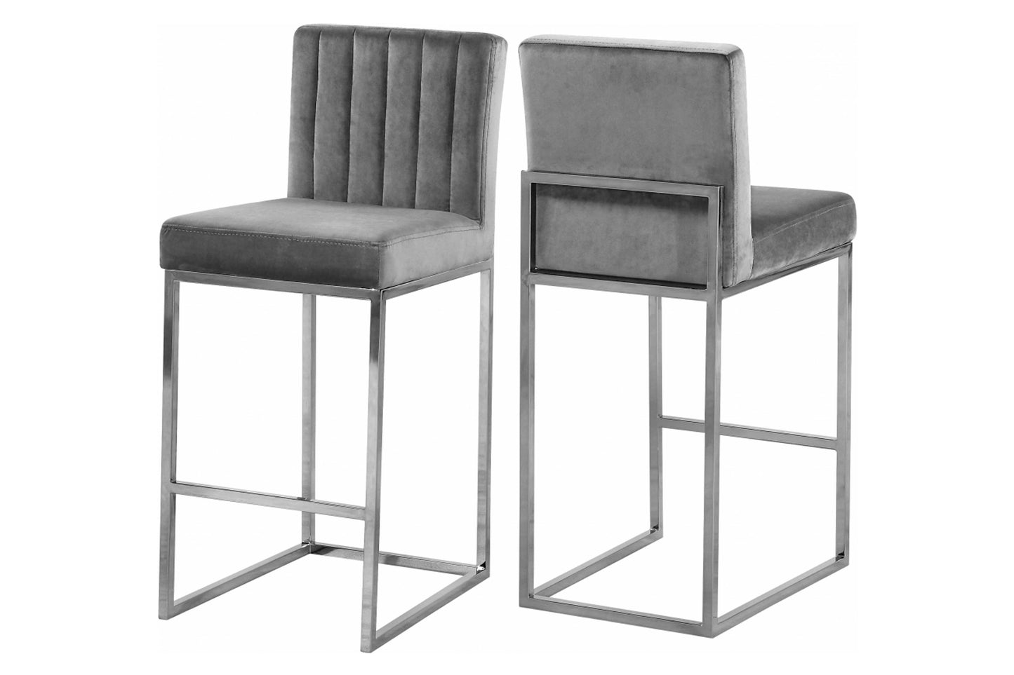 Giselle Velvet Counter Stool SKU: 781-782 - Venini Furniture