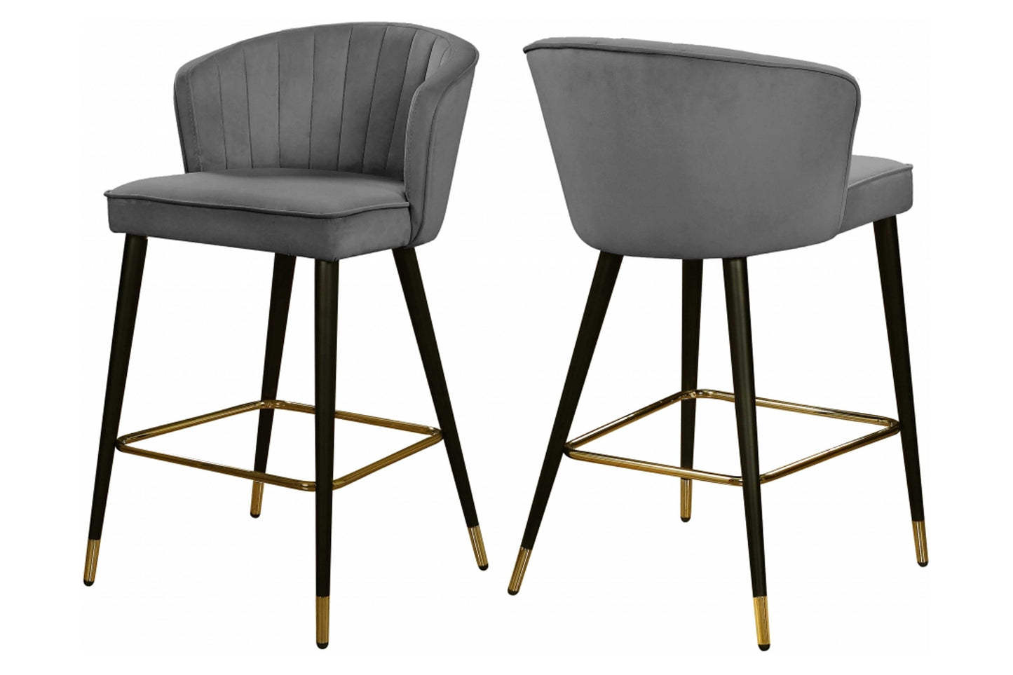 Cassie Velvet Counter Stool SKU: 793-C - Venini Furniture