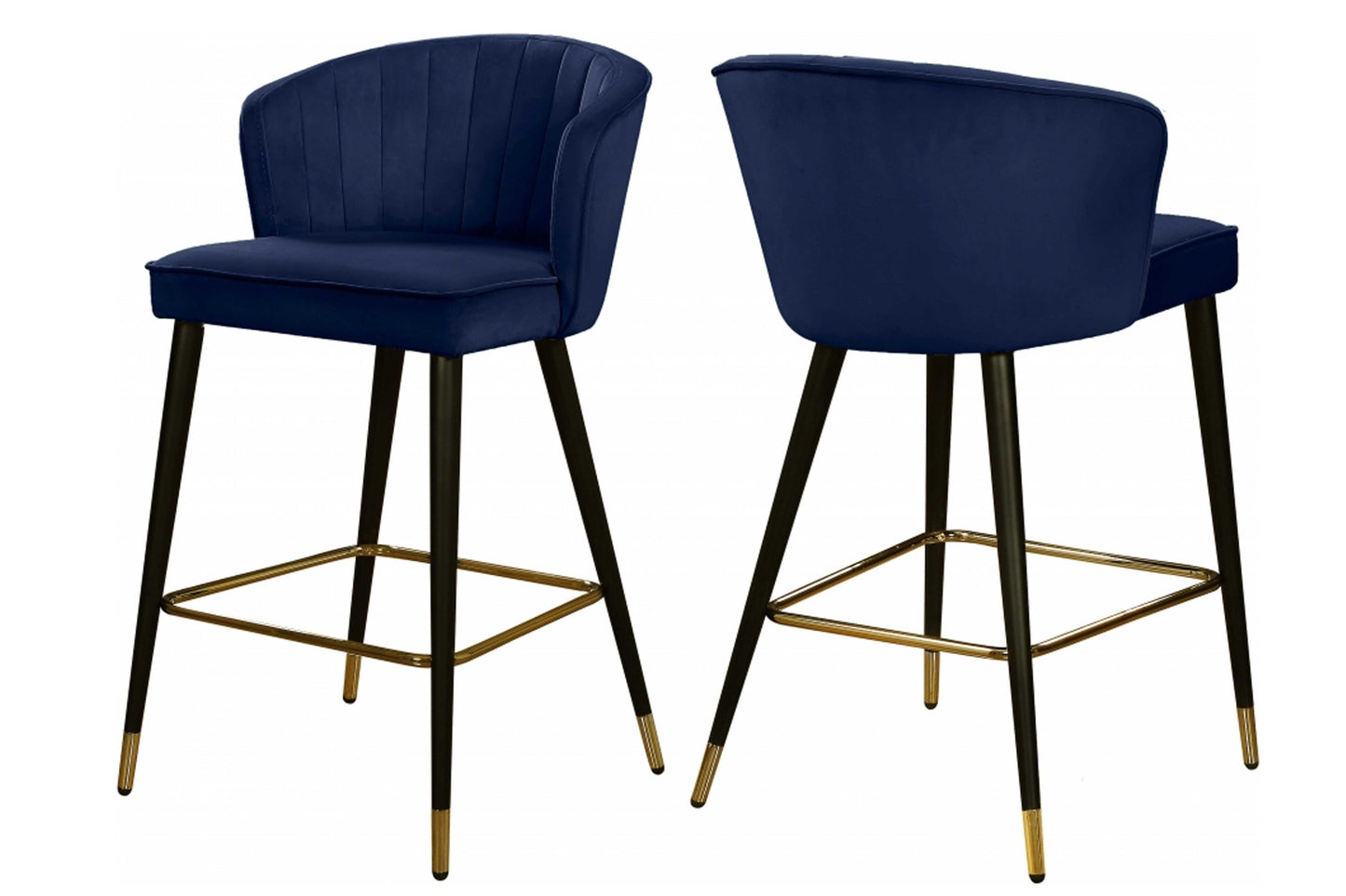 Cassie Velvet Counter Stool SKU: 793-C - Venini Furniture