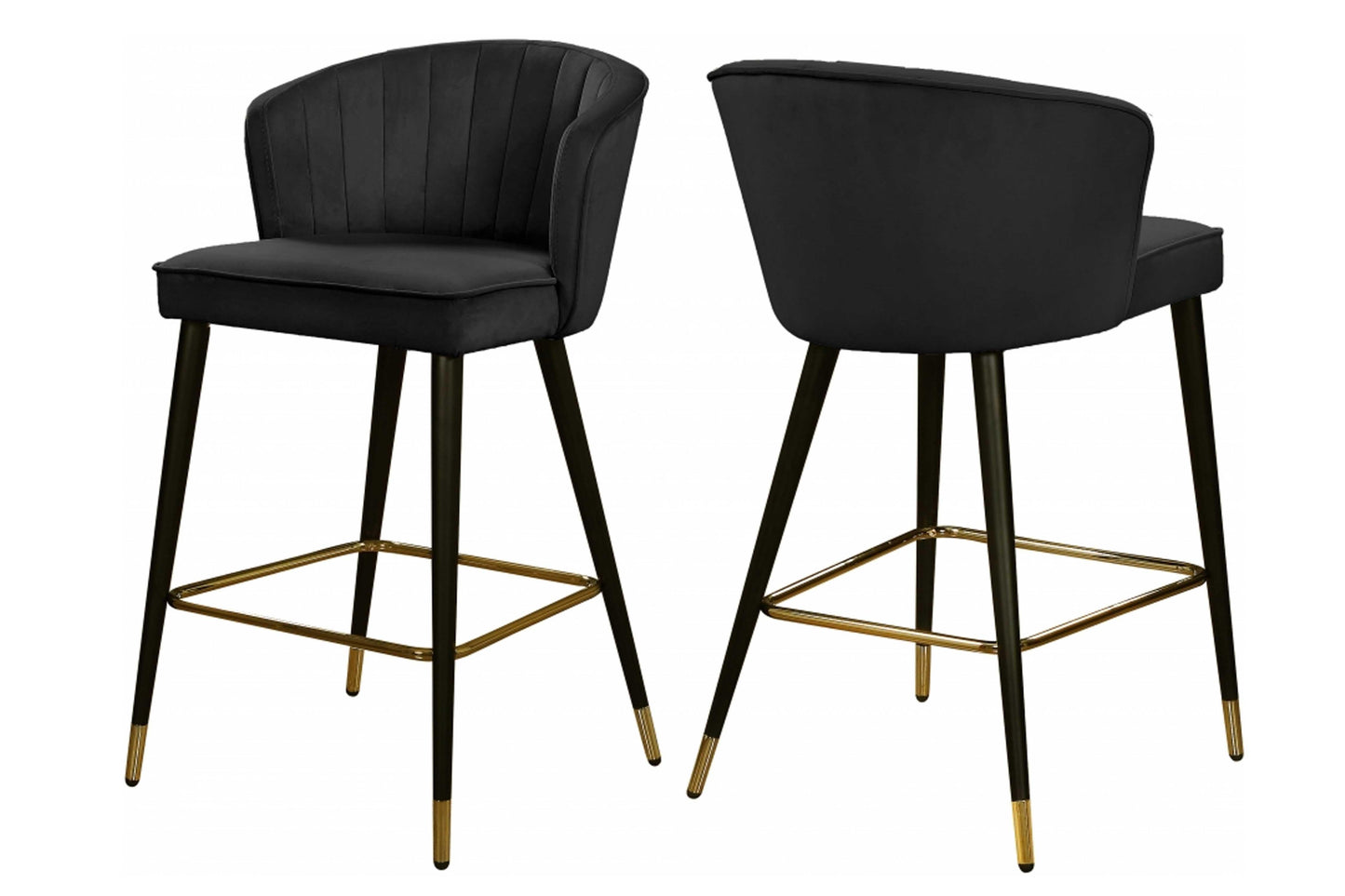 Cassie Velvet Counter Stool SKU: 793-C - Venini Furniture