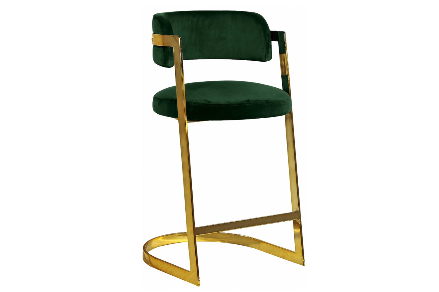 Stephanie Velvet Counter Stool SKU: 796-C - Venini Furniture