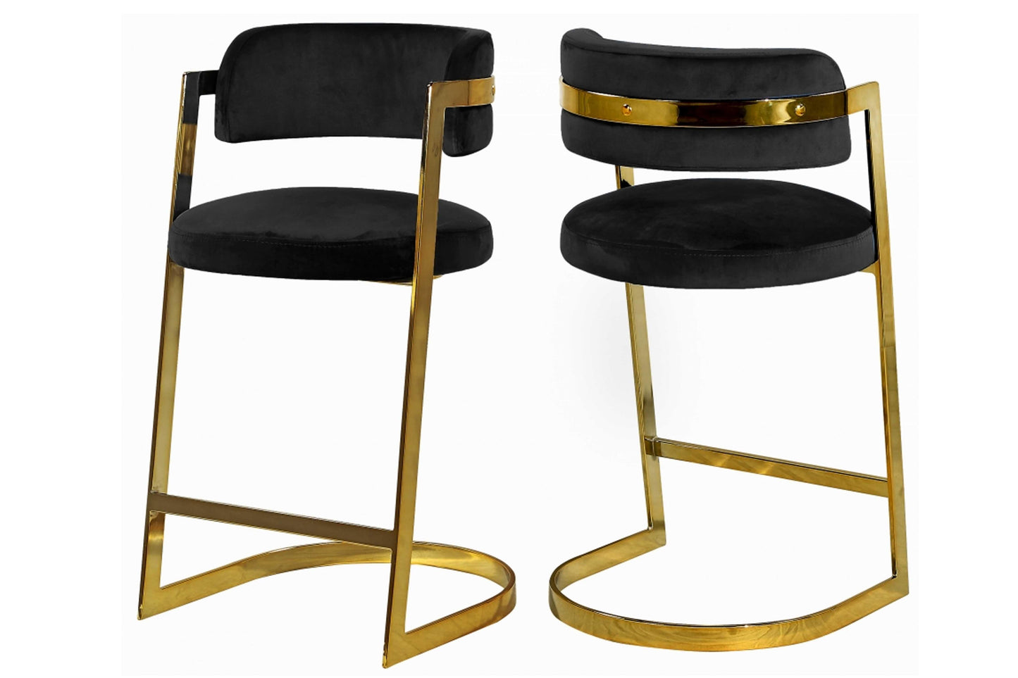 Stephanie Velvet Counter Stool SKU: 796-C - Venini Furniture