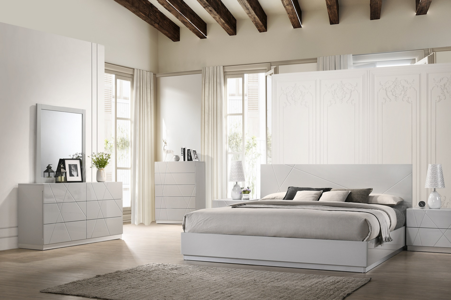 Naples Bedroom Dresser & Mirror SKU: 17686