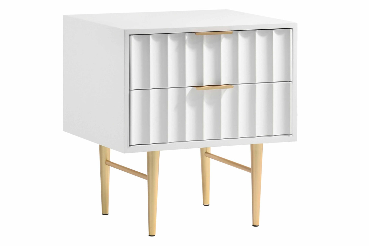 Modernist Nightstand SKU: 801White-NS - Venini Furniture