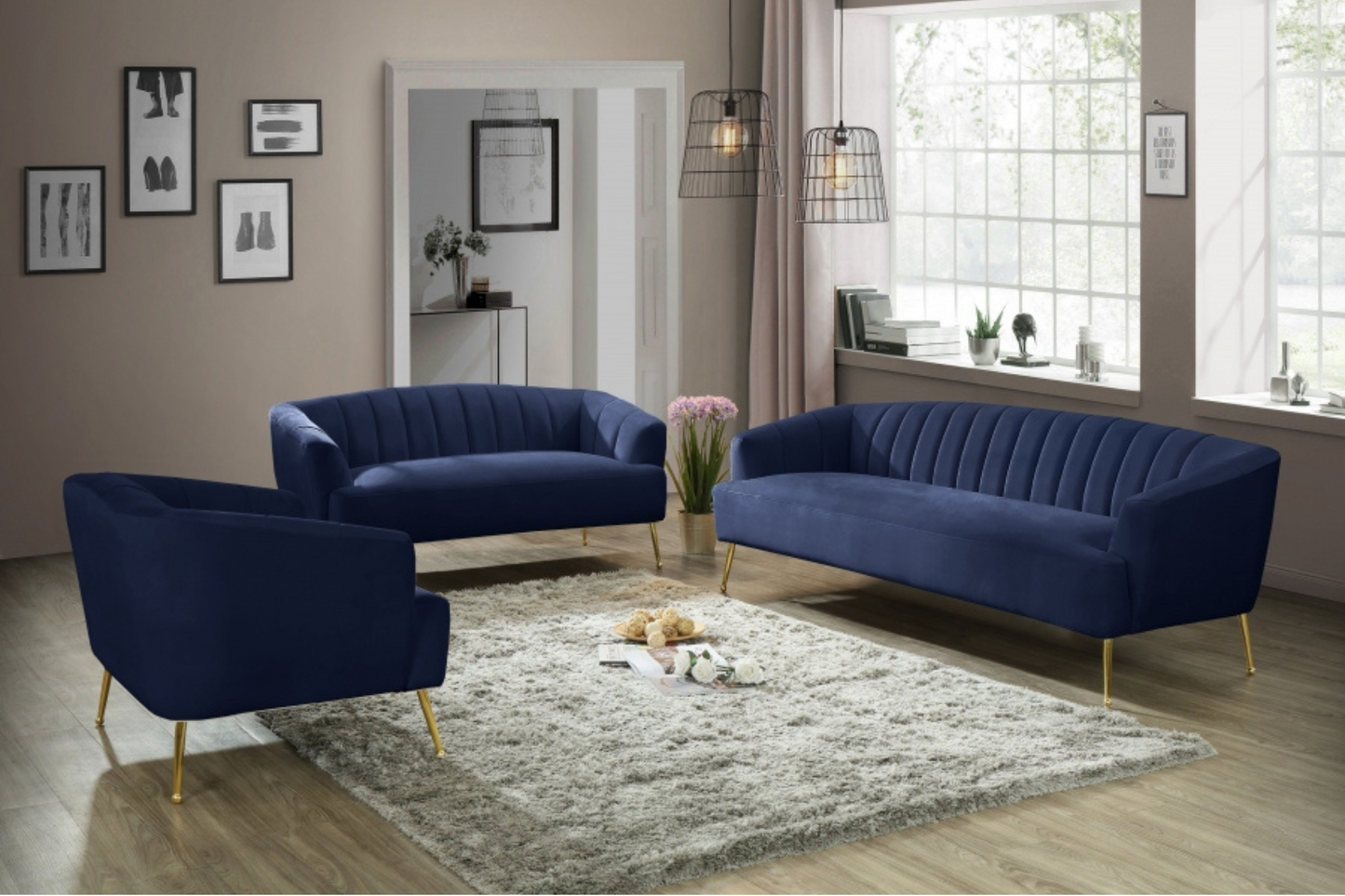 Tori Velvet Loveseat SKU: 657-L