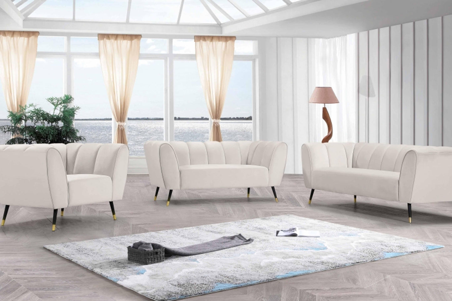 Beaumon Velvet 3 pcs Set SKU: 626-S3 - Venini Furniture